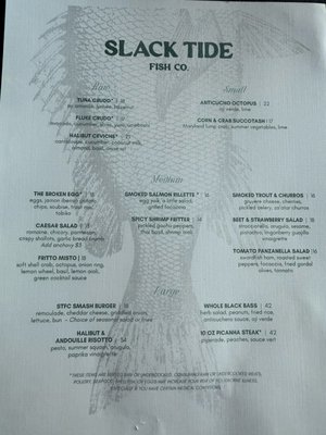 Menu photo 3 Slack Tide Fish Richmond, VA