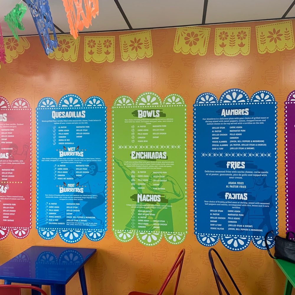 La Taqueria -Oceanside - Menu on the wall is a dope idea - Mexican Near Me - Oceanside, New York