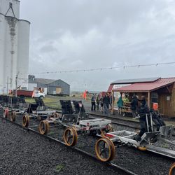 Joseph Branch Railriders - Real cars lined up for the start
