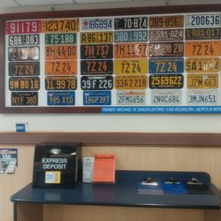 Paso Robles DMV Office - Past California License Plates. Nice