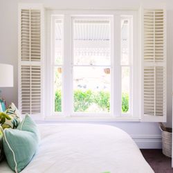 Fairway Shutters - Sunny Summer days are meant to be enjoyed and we can help your clients with our bifold basswood shutters. Who doesn't love a fully open wind