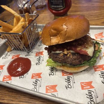 Bobby V's Restaurant & Sports Bar - Bacon Old School Burger - Burgers Near Me - Windsor Locks, Connecticut