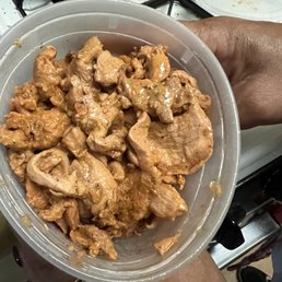 Raw chicken!