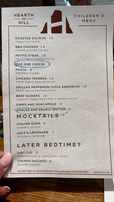 Menu photo 2 Hearth and Hill Park City, UT
