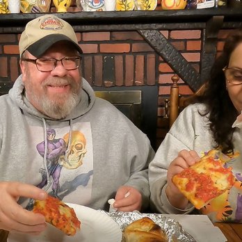 Two Bros Pizzeria - I could not help but smile for the camera!!! - Pizza Near Me - Levittown, New York