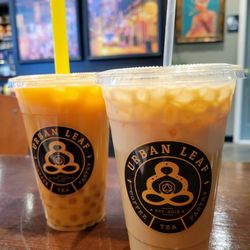 Urban Leaf Tea Company - Thai Chi bubble tea and the Budda Beer as a latte. Both DELICIOUS!