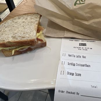 Panera Bread - It was supposed to be a croissant, bacon, egg, and cheese sandwich. - Salad Near Me - Norfolk, Virginia Panera Bread - It was supposed to be a croissant, bacon, egg, and cheese sandwich. - Salad Near Me - Norfolk, Virginia