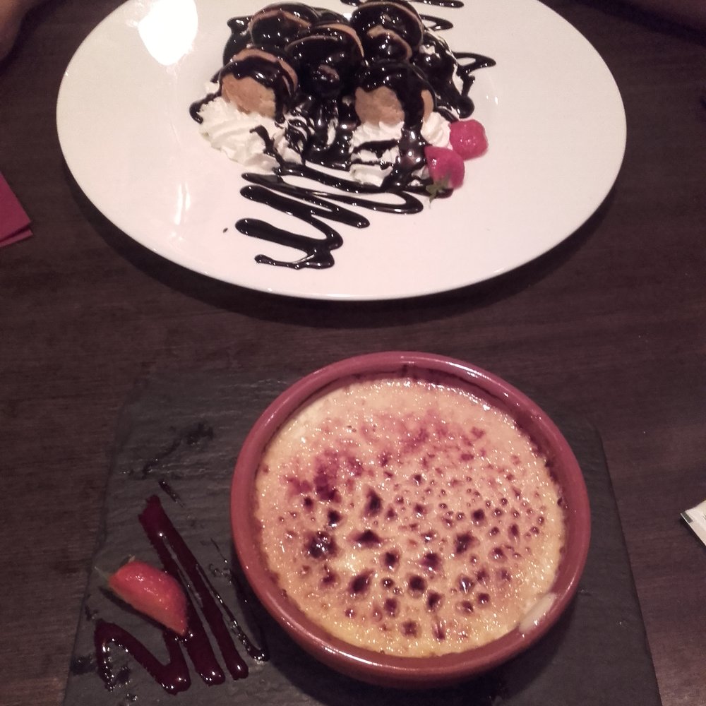 Salvador's Restaurant - Crema catalana and profiteroles. So good!!! - Irish Near Me - Killarney, Kentucky Salvador's Restaurant - Crema catalana and profiteroles. So good!!! - Irish Near Me - Killarney, Kentucky