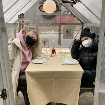 Baita at Eataly Flatiron - two people wearing masks - Italian Near Me - New York, New York Baita at Eataly Flatiron - two people wearing masks - Italian Near Me - New York, New York