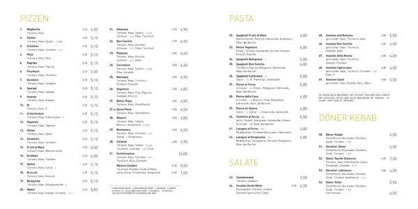 Menu photo 1 Pizzeria Peppone Wettringen, NW