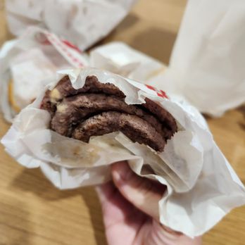 Art's Burgers - 3 stacks of patties with no salt (puppy patty) - Burgers Near Me - El Monte, California Art's Burgers - 3 stacks of patties with no salt (puppy patty) - Burgers Near Me - El Monte, California