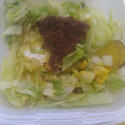 Burger Box - My Lettuce Burger. Almost done with before I snapped a picture. Lol.