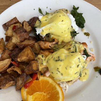 Shorehouse Kitchen - Seared Salmon & Baby Kale (hard biscuits and dry salmon) - Coffee & Tea Near Me - La Jolla, California Shorehouse Kitchen - Seared Salmon & Baby Kale (hard biscuits and dry salmon) - Coffee & Tea Near Me - La Jolla, California