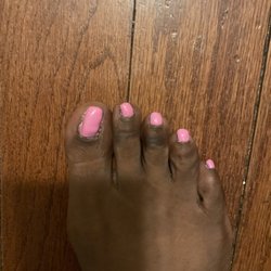 Libbie's Nails - Lumpy not file you can see the other tip still on