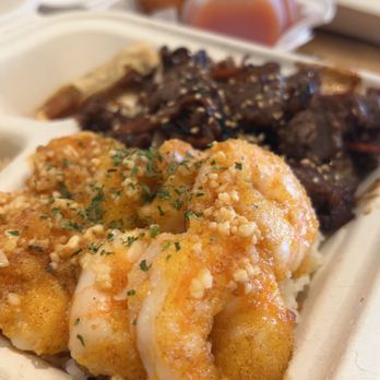 Aloha Chicken And Shrimp - Surf & Turf (Beef Bulgogi & Garlic Shrimp) - Hawaiian Near Me - Richardson, Texas Aloha Chicken And Shrimp - Surf & Turf (Beef Bulgogi & Garlic Shrimp) - Hawaiian Near Me - Richardson, Texas