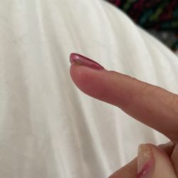 Victoria's Nail & Spa - Previous blue nail polish was not totally removed so nails looked dirty.