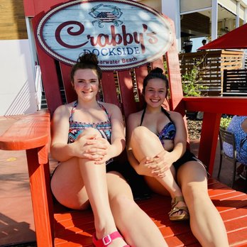 Crabby's Dockside - Who doesn't love an oversized chair?! - Seafood Near Me - Clearwater Beach, Florida