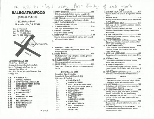 Menu photo 6 Balboa Thai Food Granada Hills, CA