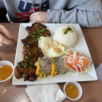 Pho Pasteur 3 - Rice platter with pork chop, pork loaf, and egg - Vietnamese Near Me - Lancaster, Pennsylvania