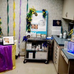 Mitchell D Kaye, MD, FACS - Advanced Cosmetic Surgery Center - One of our exam rooms decorated for our Mardi Gras (February 2016) Open House.