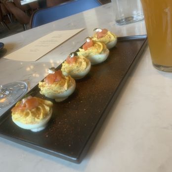Claudes Prime Seafood - Smoked salmon deviled eggs - Bars Near Me - Perrysburg, Ohio Claudes Prime Seafood - Smoked salmon deviled eggs - Bars Near Me - Perrysburg, Ohio