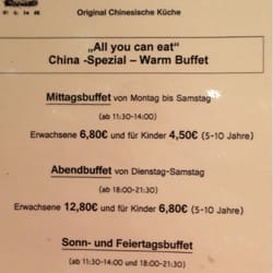 Chinarestaurant Liu - All you can Eat Angebot