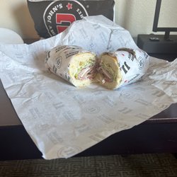 Jimmy John's - Number 9! With all the fixings! Cut in to 4ths! Great sandwich! Again thanks to the staff and the GM Michelle!