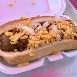 Chili cheese dog