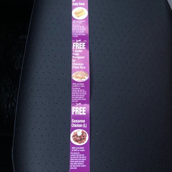 New China - Here are the coupons that were cut off the menu and given to me after I received my order. - Chinese Near Me - Summit, Illinois