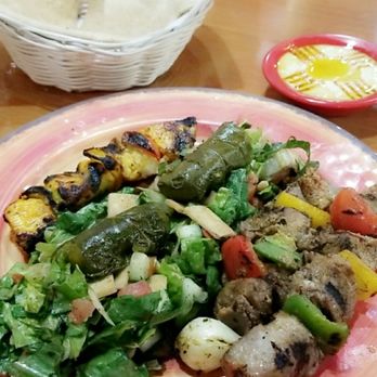 Mazaya Cafe - Kebab combination featuring marinated chicken paired with lamb and beef cooked to order - Mediterranean Near Me - Albuquerque, New Mexico Mazaya Cafe - Kebab combination featuring marinated chicken paired with lamb and beef cooked to order - Mediterranean Near Me - Albuquerque, New Mexico