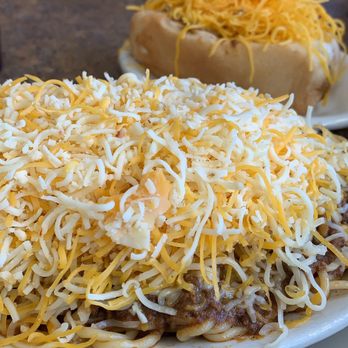 Skyline Chili - 3-way extreme with habanero and cheddar cheese - Fast Food Near Me - Cincinnati, Ohio Skyline Chili - 3-way extreme with habanero and cheddar cheese - Fast Food Near Me - Cincinnati, Ohio