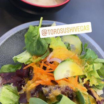 Toro sushi - Starter for the dinner combination, super refreshing salad with the miso dressing - Sushi Bars Near Me - Henderson, Nevada Toro sushi - Starter for the dinner combination, super refreshing salad with the miso dressing - Sushi Bars Near Me - Henderson, Nevada