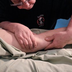 Qigong of Tulsa - Treating the left knee's Fibular collateral Ligament