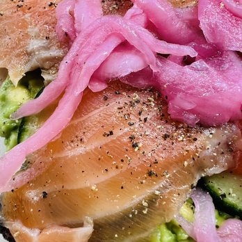 iQ - Avocado and smoked salmon sandwich - Coffee & Tea Near Me - Toronto, Ontario