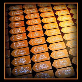 Kathy Milici Creative - Place cards for a country wedding. - Calligraphy Near Me Kathy Milici Creative - Place cards for a country wedding. - Calligraphy Near Me