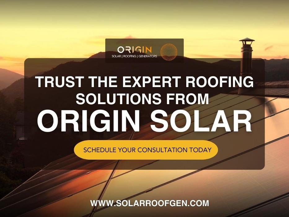 Slide of Origin Solar, Roofing, and Generators