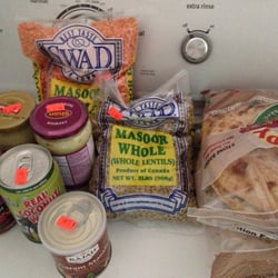Punjab Groceries & Halal Meat - Naan, 2 kinds of lentils, ginger and garlic pastes, curry paste, garam masala and coconut water. All this for 23 bucks!