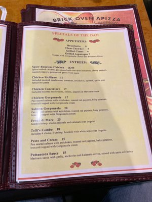 Menu photo 4 Tolli's Apizza East Haven, CT Menu photo 4 Tolli's Apizza East Haven, CT