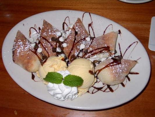 Photo of Claim Jumper Steakhouse & Bar - Fremont, CA, US. Chocolate calzone dessert