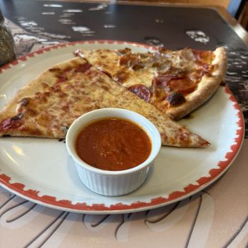 Pomodoro Pizza Pasta & More - slice of cheese, slice of meat lovers & side of sauce - Italian Near Me - Sterling, Virginia Pomodoro Pizza Pasta & More - slice of cheese, slice of meat lovers & side of sauce - Italian Near Me - Sterling, Virginia