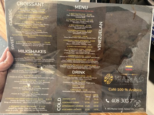 Menu photo 5 Cafe Warao Suisun City, CA