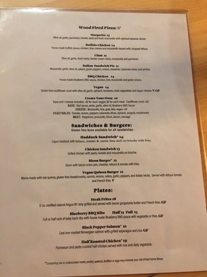 Menu photo 1 Portage Tap House Rangeley, ME