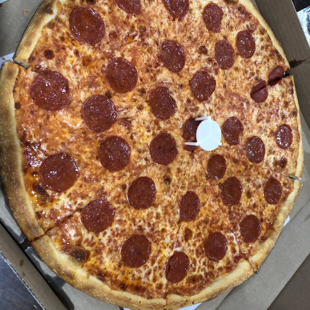 Lucia Pizza - Large pepperoni pie - Pizza Near Me - Flushing, New York Lucia Pizza - Large pepperoni pie - Pizza Near Me - Flushing, New York
