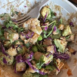 Delicious! Edamame Crunch (formerly Spicy Tofu Crunch) with added avocado (no rice and no mushrooms). Totally worth the $$ Delicious! Edamame Crunch (formerly Spicy Tofu Crunch) with added avocado (no rice and no mushrooms). Totally worth the $$