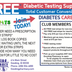 Gooding Pharmacy - We're now offering a FREE diabetes test strip program!