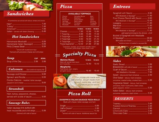 Menu photo 7 Giuseppe's Pizzeria Denver, CO Menu photo 7 Giuseppe's Pizzeria Denver, CO