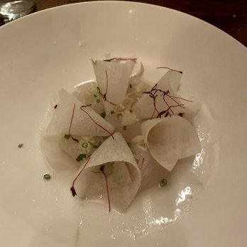 Uchi - Special anniversary Chief plate of white fish and pears - Japanese Near Me - Dallas, Texas