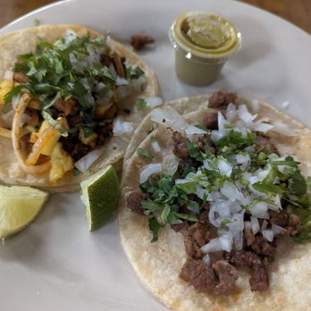 Jessy's Taqueria - AL pastor with pineapple and Carne asada tacos ($5.33 each). Felt like there was more onions and cilantro than the meat. - Mexican Near Me - Norfolk, Virginia
