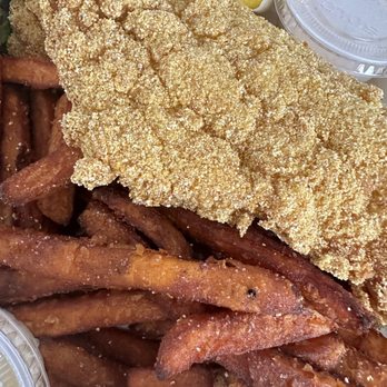 Howe's Bayou - Fried Catfish with Sweet Potato Fries - Cajun/Creole Near Me - Ferndale, Michigan