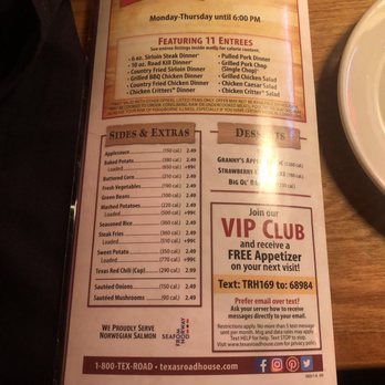 Texas Roadhouse - Menu - Steakhouses Near Me - Port Arthur, Texas